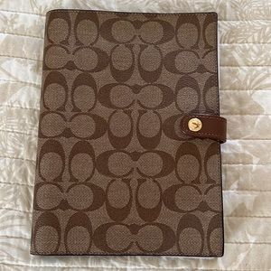 Coach brown monogram notebook agenda / Journal